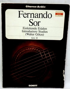 FERNANDO SOR GA 33 for Guitar Opus 60 Introductory Studies Walter Gotze - Picture 1 of 8