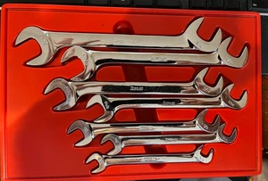 Vintage Snap-on VS807 7 Pc SAE Four-Way Angle Head Open-End Wrench Set 3/8"–3/4" - Bild 1 von 8
