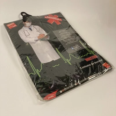 Fantasia masculina de casaco e máscara de médico branco (MÉDIA) - Vestido fantasia de Halloween Smiffy's - Imagem 1 de 4