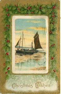 Christmas Wishes 1910 Vtg Postcard - Exeter, Ontario, Canada - Picture 1 of 2