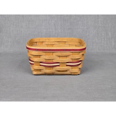 Cesta de té tejida con acento rojo Longaberger Award Foto 1 de 4