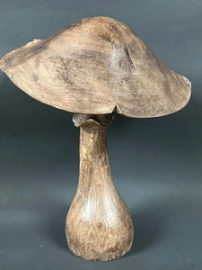 CARVED WOOD PAPER MACHE MOLD/SCULPTURE OF MUSHROOM #M76 - Picture 1 of 9