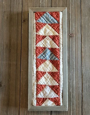 Pieza de edredón vintage de gansos voladores, pieza de edredón con marco de madera Foto 1 de 4