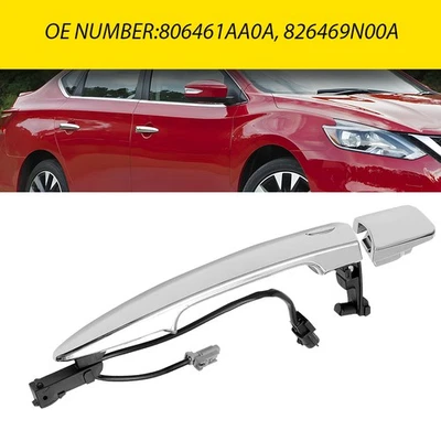 Exterior Outside Outer Door Handle Chrome For 2009-2014 Nissan Maxima 826469N00A - Image 1 of 4