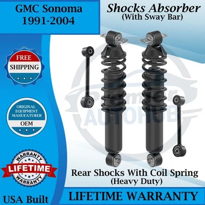 Amortiguadores traseros Monroe OEM con bobina y barra estabilizadora para GMC Sonoma HD 1991-2004 de por vida Wa Foto 1 de 4