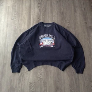 Vintage Brandy Melville Niagara Falls Canada Sweatshirt blau bestickt Gr. XL - Bild 1 von 5