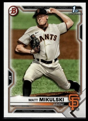 2021 Bowman Draft #BD-179 Matt Mikulski - Image 1 of 2