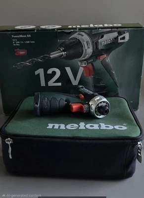 Metabo Powermaxx BS Cordless 12v  Drill Screwdriver & Case compact power - Image 1 of 3