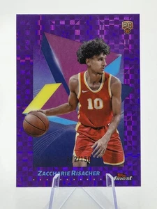 2024-25 Topps Finest Basketball Zaccharie Risacher #4 (RC) Purple X-Fractor /150 - Picture 1 of 2