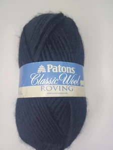 Patons Classic Wool Roving Yarn Black 120 yards 100% Pure Wool 3.5oz New - Picture 1 of 4