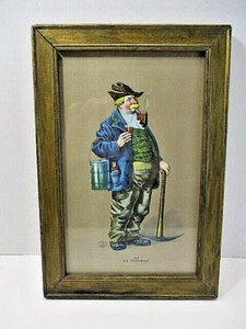 Quadro vintage NON UN IRLANDESE copyright 1904 J. Hoover & Son Phila. Vecchio con pipa - Foto 1 di 12