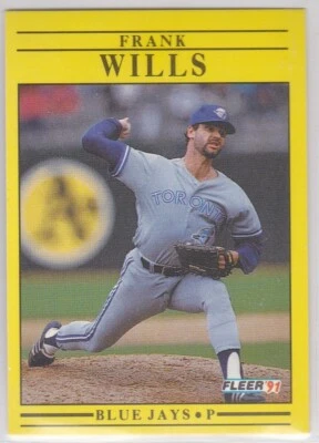 M) 1991 Fleer Baseball Trading Card - Frank Wills #191 - Image 1 of 2