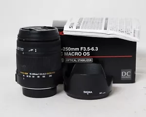 Sigma 18-250mm 1:3.5-6.3 DC Macro HSM OS Zoom Lens Nikon AF LN Digital DSLR - Picture 1 of 3