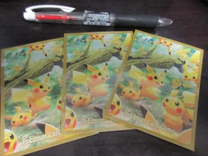 3 sheets Pokemon card Deck Shield set Pikachu 2020 sleeve Japanese - Picture 1 of 2