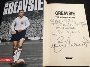 JIMMY GREAVES SIGNED HB Book   wrote  glory glory up the spurs look