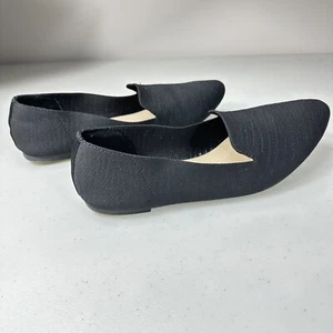 Jellypop Women's Black Flats Pointed Almond Toe Size 8 M Knitted Slip On Shoes - Picture 1 of 14
