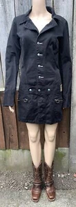 Ladies Diesel Black Heavy Cotton Button down Dress RRP £244 - Picture 1 of 18