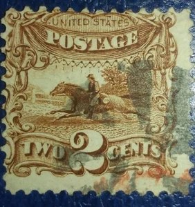 TRAVELSTAMPS:1869 US Stamps Scott # 113 Pony Express, The Pictorials used, ng - Picture 1 of 7