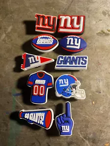 Charm scarpa squadra calcio New York Giants set 10 pezzi bottone posteriore - Foto 1 di 1