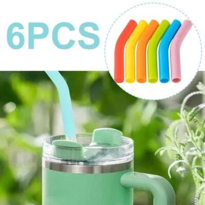 6Pcs Metal Straw Silicone Tips inner diameter 8mm Diameter Straws✨w U3R6... - Image 1 of 4