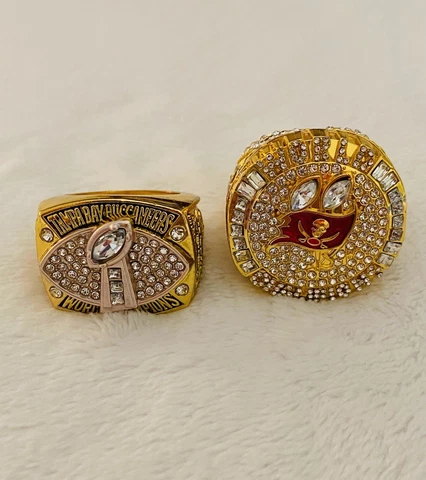 2 PCS Tampa Bay Buccaneers Super Bowl Ring SET, 🇺🇸 SHIP Cover
