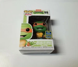 FUNKO POP TMNT MICHAELANGELO WITH SURFBOARD #1019 SDCC LIMITED EDITION STICKER - Picture 1 of 4