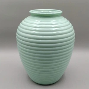 Christopher Stuart Made In Portugal Mintgrün Gerippte Vase - Bild 1 von 11