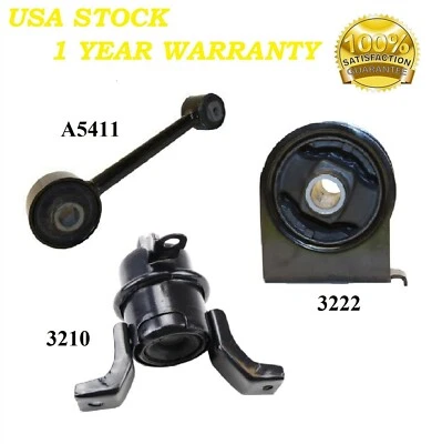 3 PCS FRONT MOTOR & TORQUE STRUT MOUNT FIT 2006-2008 Mercury Mariner 2.3L GAS - Image 1 of 4