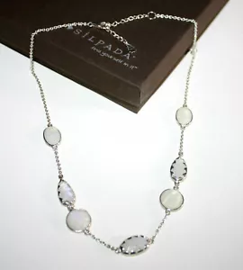Collar de piedra lunar Silpada Over The Moon plata esterlina 925 N2914 - Imagen 1 de 12