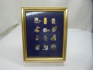 1996 Atlanta Olympic pins lot of 12 in shadowbox display - Picture 1 of 9