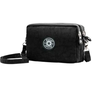 Valexbia Cell Phone Purse 3 Layers Zipper Handbag Nylon Crossbody Shoulder Bags - Picture 1 of 1