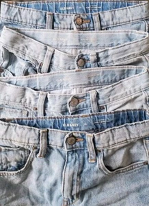 Lot of 4 Old Navy Girls Size 10 Slouchy straight Denim Jeans EUC - Picture 1 of 10