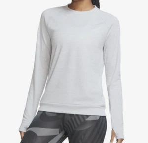 Nike Running Top Womens Medium Dry Pacer Long Sleeve Run Reflective Smoke Grey - Picture 1 of 4