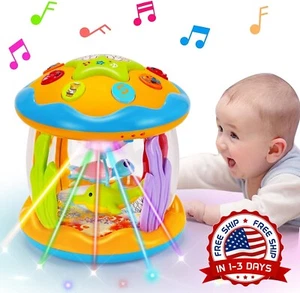 Juguetes Giratorios Para Bebés De 6 A 12 Meses, Juguete Musical Para Gatear NEW. - Picture 1 of 8