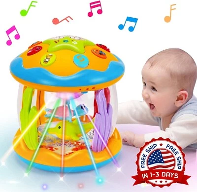 Juguetes Giratorios Para Bebés De 6 A 12 Meses, Juguete Musical Para Gatear NEW. - Image 1 of 4