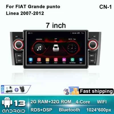 For Fiat Grande Punto Linea 2007-2012 Carplay GPS Car Radio Video Player Screen - Image 1 of 4