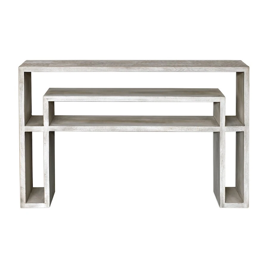 Uttermost Genara Bone White Carved Console Table - 25839 - Image 1 of 1