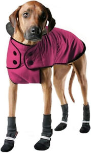 Muttluks 3-Layer Belted Winter Dog Coat, Size 18, Pink