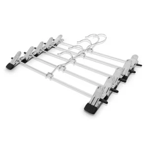 Metal Adjustable Clip Hangers Pants Skirt Coat Bulk Clothes Clothing Hangers AU - Picture 1 of 5