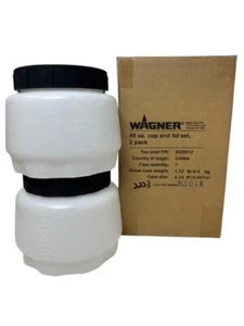 Wagner 2-Pack 48 Oz Paint Cup and Lid Set 0520012 For the Flexio 2200 Sprayer - Picture 1 of 2