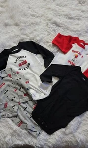 Baby One Piece Romper Bodysuit Long Sleeve Firefighter Brand New 4Pack - Picture 1 of 8