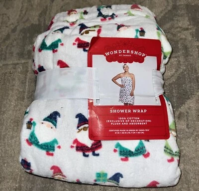 Nuevo Wondershop Gnomo Navidad Ducha Envoltura Body Toalla 31 X 39 para Mujer Foto 1 de 2