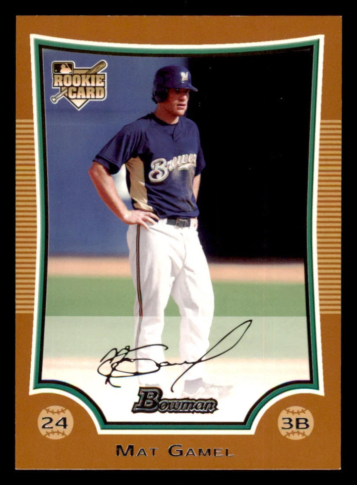2009 Bowman Orange #200 Mat Gamel /250 - Image 1 of 2