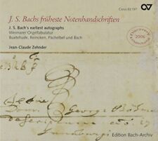 ZEHNDER,JEAN-CLAUDE J.s. Bach's Earliest Autographs (Zehnder) (CD) Album