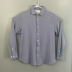 Mizzen Main Dress Camicia Uomo Medium Spinnaker Vestibilità Standard Blu Plaid Performance - Foto 1 di 12