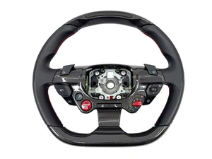 FERRARI PORTOFINO M CARBON + LED STEERING WHEEL BLACK/ RED STITCHING 770680 - Picture 1 of 9
