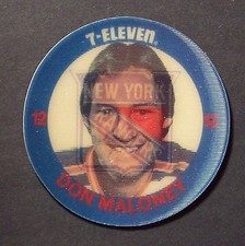 DON MALONEY 12 - 1984-85 7-Eleven Discs #36 New York Rangers Single