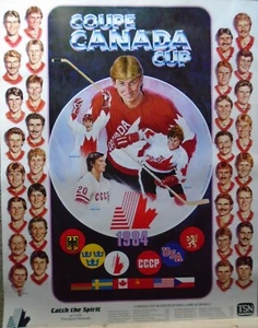  PÓSTER ORIGINAL COPA CANADÁ 1984 GRETZKY, ORR  - Imagen 1 de 3