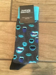 NUEVOS CON ETIQUETAS Talla 8-12 CALCETINES MULTI HOMBRE/MUJER COSIDOS GRIS/AZUL SIN COSTURAS - Imagen 1 de 2