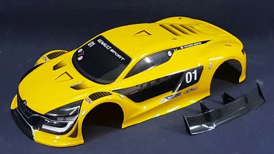 RACERS PARADISE RC CAR KAROSSERIE 1:10 "RENAULT RS 01 GT" IN GELB 195MM BREIT # JLR23